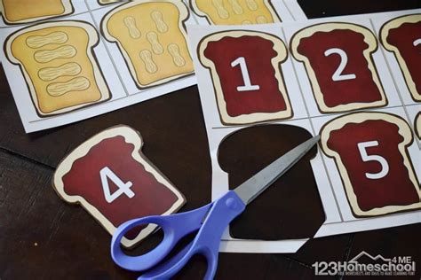 Free Peanut Butter And Jelly Count And Match Math Activities