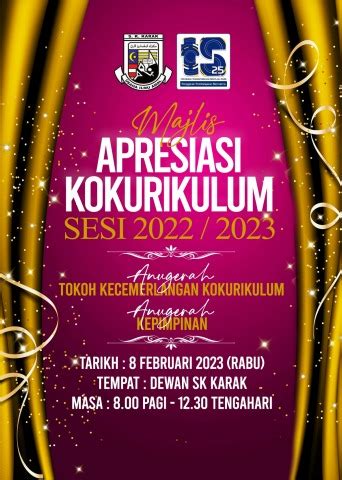 MAJLIS APRESIASI KOKURIKULUM SK KARAK SESI 2022 2023 CIKGU