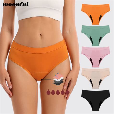 Women Menstrual Panties 4 Layers Bamboo Period Panties For Heavy Flow