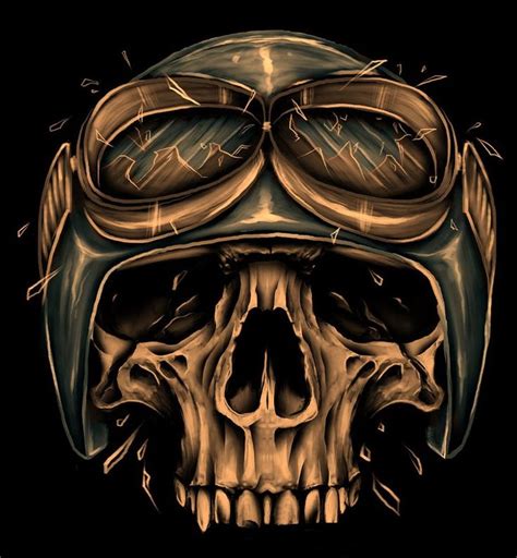 Motor Skull By Pave65 Skull Artwork Skull Pictures Skulls Drawing