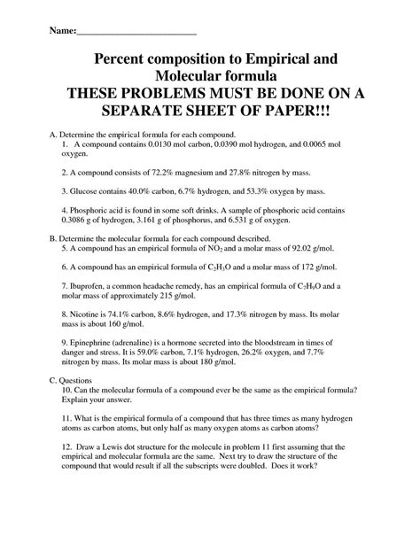 Chemical Formula Writing Worksheet Answer Key