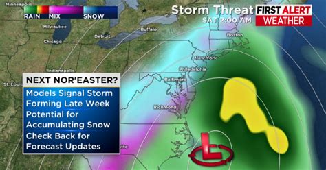 Maryland Weather Potential Nor Easter Could Bring Snow This Weekend