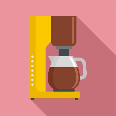 Ícone de cafeteira Ilustração plana do ícone vetorial da cafeteira para