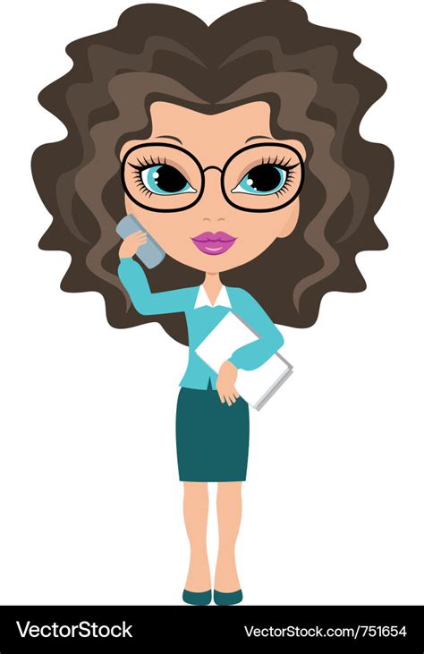 Cartoon Business Woman Royalty Free Vector Image