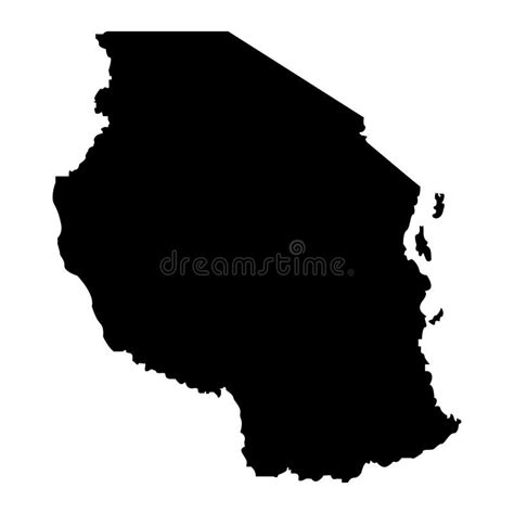 Territory Of Tanzania On Africa Continent Vector Illustration Stock