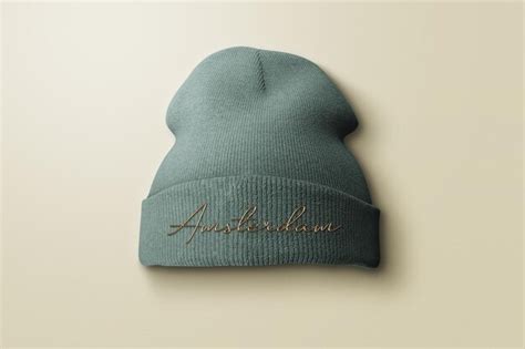Premium Psd Beanie Knitted Hat Mockup
