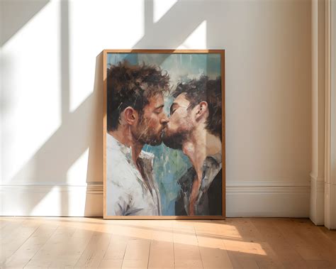 Gay Kunst Gay Paar Gay Print Poster Home Decor Wandkunst Gay Malerei Gay Geschenke LGBTQ
