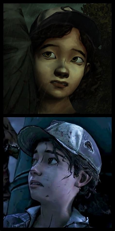 Clementine S1 And S4 Clementine Walking Dead Walking Dead Game The Walking Dead Telltale