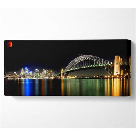 Ebern Designs Sydney Harbour Bridge Opera House Wrapped Canvas Print