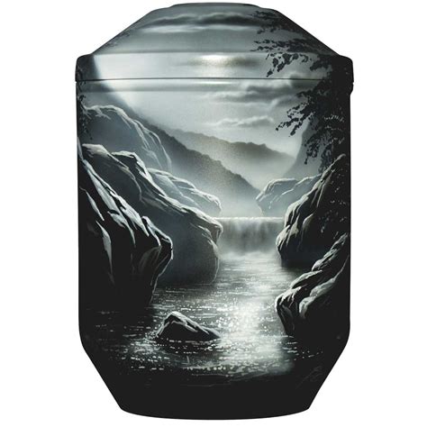 Designer Urne Edelplatal Wasserfall Black Edition Edelplatal Urnen