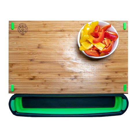 Firehouse Chef Inc Cup Board Pro Mess Free Bamboo Cutting Board