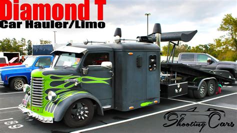 Diamond T Car Hauler! Luxury Limo Inside, Twisted Custom Outside! - YouTube