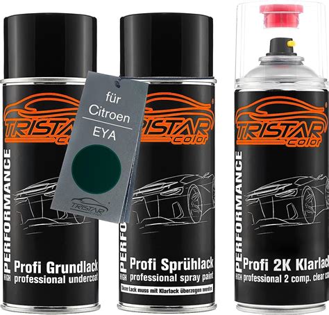 TRISTARcolor Car Paint 2K Spray Can Set For Citroen EYA Vert Kingdom