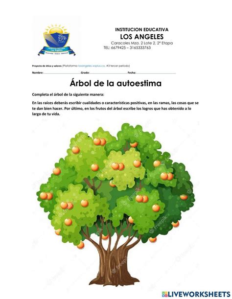 Proyecto De Etica Y Valores Worksheet Live Worksheets