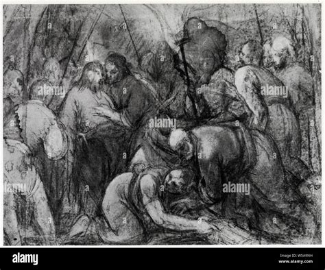 JACOPO BASSANO 1510 1592 L ARRESTATION DU CHRIST PIERRE NOIRE PASTEL