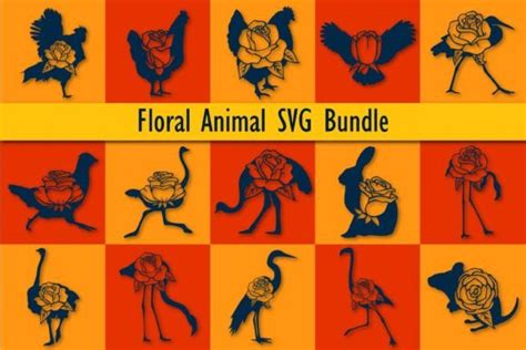 Paper Cut Floral Animal Svg Bundle Graphic By Ngised · Creative Fabrica