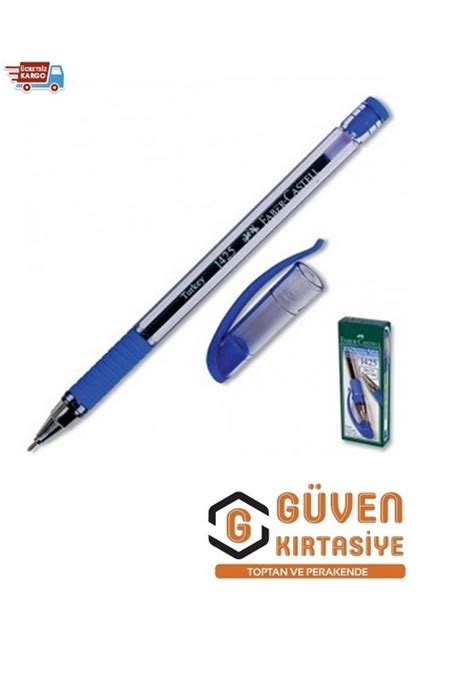 Ince Iğne Uçlu Tükenmez Kalem Faber Castell 1425 10 lu Kutu Mavi