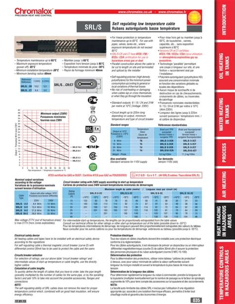 Chromalox Srl Heat Tape Spec Sheet Pdf