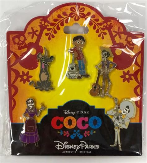 DISNEY PARKS PIXAR Coco Characters Disney 5 Pin Booster Set Sealed