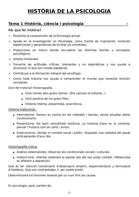 Apuntes Historia Psicologia Completo Apuntes De Psicología Docsity