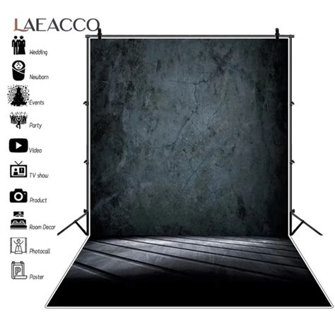 Hot Laeacco Dark Gradient Solid Color Wall Floor Party Baby Portrait