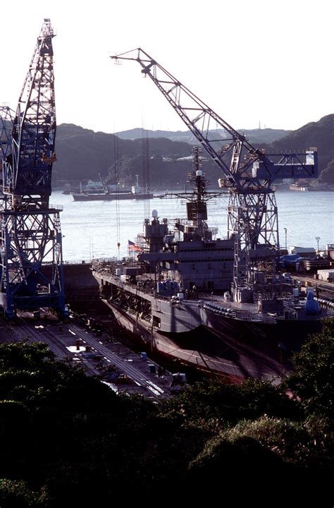 A Starboard Bow View Of The Amphibious Command Ship Uss Blue Ridge Lcc