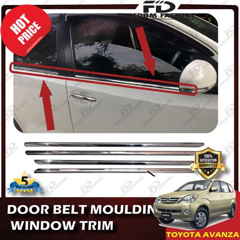 Toyota Avanza 2003 2010 Window Trim Chrome Lining Door Belt Moulding