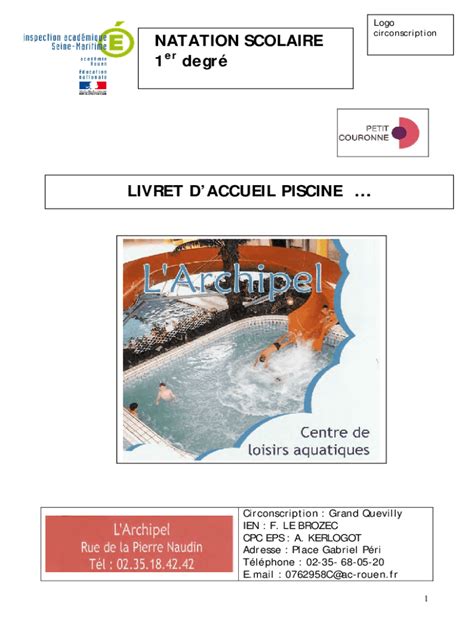 Remplissable En Ligne Livret D Accueil Piscine De Grand Quevilly Faxer