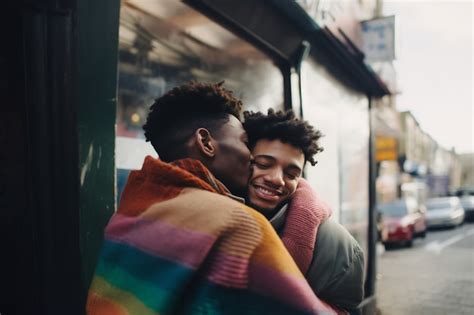 Plano medio pareja gay romántica Foto Gratis