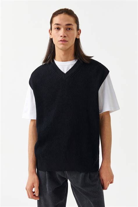 Жилет крупной вязки oversize 2219342800, цвет: черный (50) по цене 969 ...