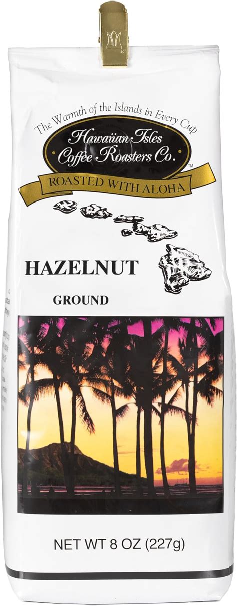 Amazon Hawaiian Isles Coffee Hazelnut Flavored Light Roast