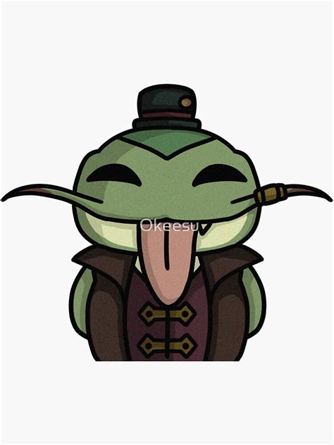 Mini Chibi Tahm Kench Sticker For Sale By Okeesu Redbubble