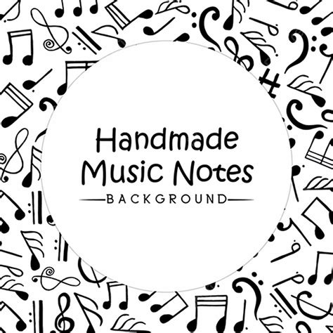 Hand Drawn Note Vector Design Images Hand Drawn Music Notes Background