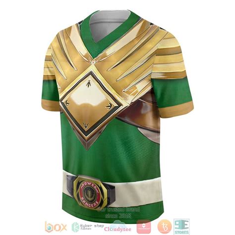 Best Mighty Morphin Green Power Rangers Costume Football Shirt Jersey