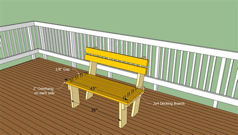 Deck Bench Plans Free Howtospecialist How To Build Step By Step