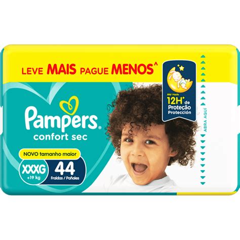 Fralda Pampers Confort Sec Xxxg 44 Unidades Drogarias Pacheco