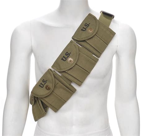 M1 Carbine Bandolier With 10 Magazine Pouches Marked JT L 1944 WW1