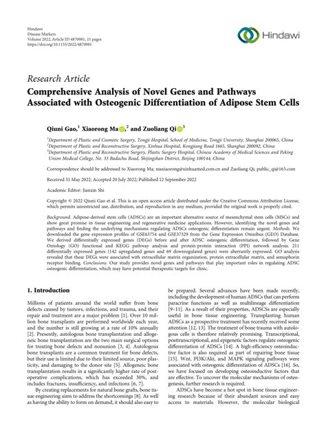 PDF Comprehensive Analysis Of Novel Genes And Pathways Associated