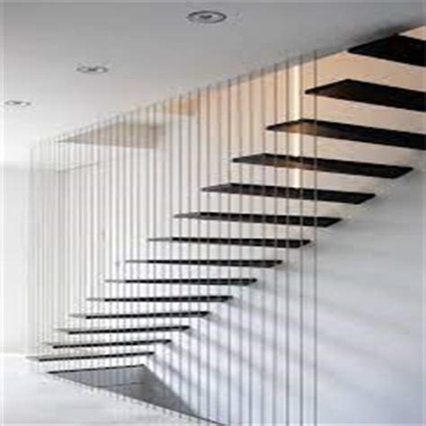 Cbmmart Modern Design Luxury Wooden Tread Stair Case Floating Stairs