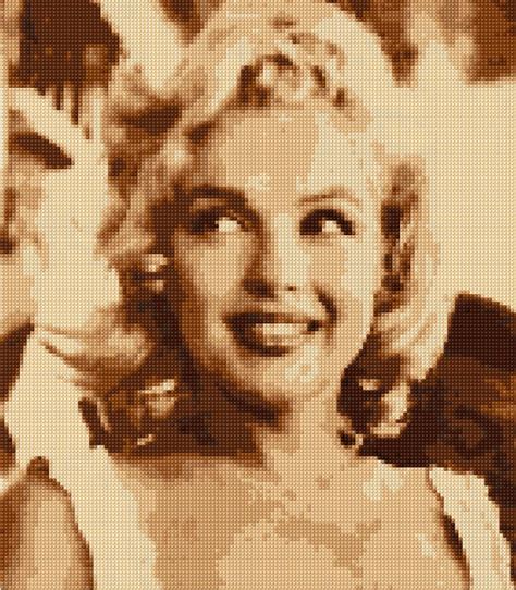 Charming Marilyn Monroe Portrait Cross Stitch Pattern Pdf Etsy Cross