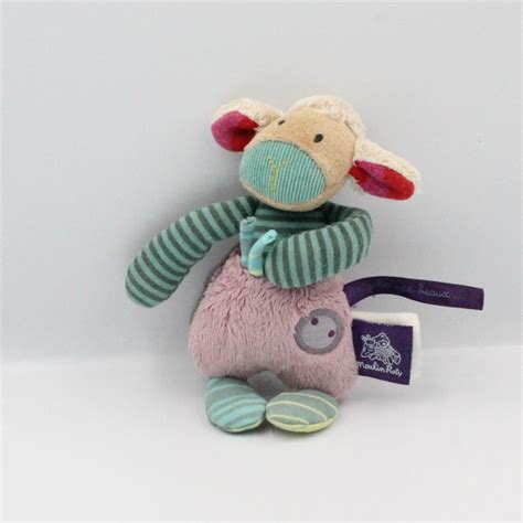 Doudou attache tétine mouton Les Jolis pas beaux MOULIN ROTY