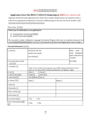 APPLICATION FOR THE MOFA TAIWAN Doc Template PdfFiller