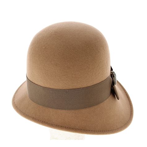 Chapeau Cloche Maithe Feutre Laine Camel Traclet Reference 2862