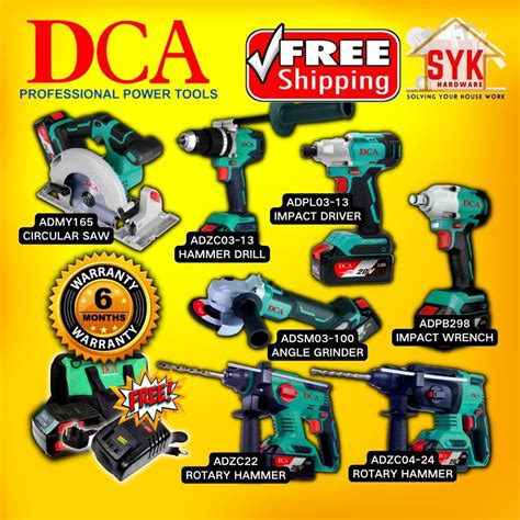 Syk Dca 20v Cordless Rotary Hammer Circular Saw Hammer Drill Angle