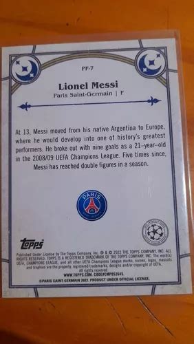 Carta Topps Merlin Lionel Messi Paris Saint Germain 2022 En Venta En