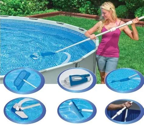 Kit Entretien Piscine Intex Luxe Epuisette Balai Aspirateur Nettoyage