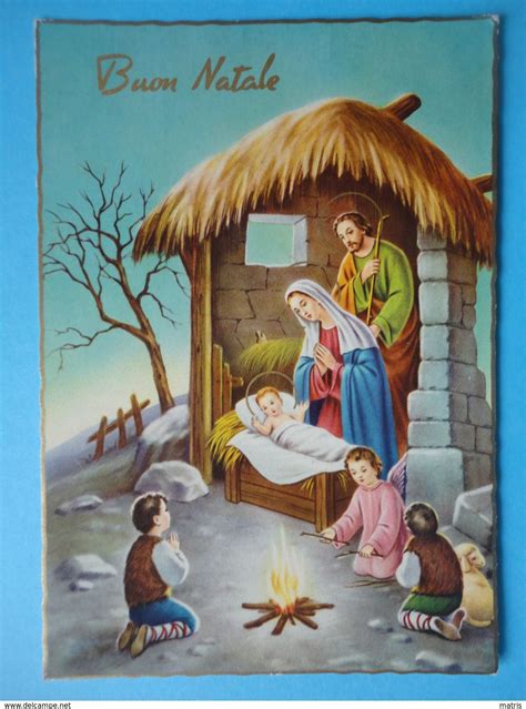 Natale Natività - Biglietti di Natale Glitterati