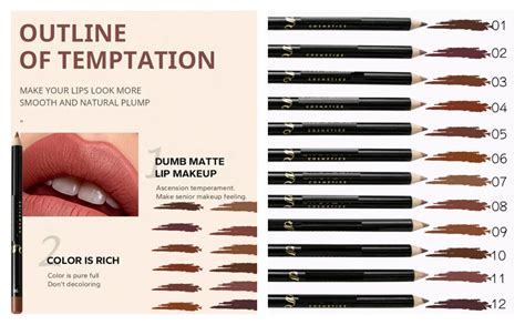 Amazon MAEPEOR Matte Lip Liner 12 PCS Nude Brown Series Highly Pigmented And Smoothly