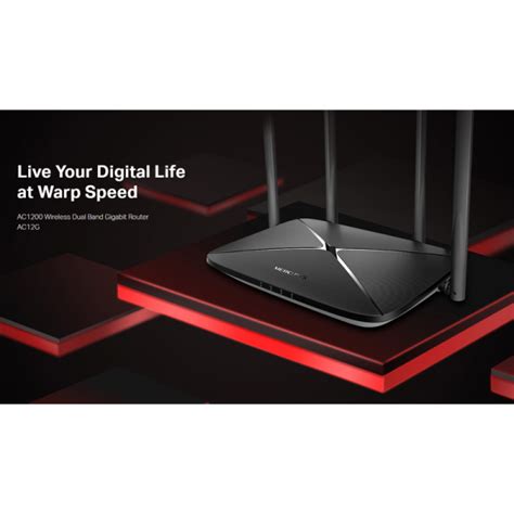 MERCUSYS AC1200 (AC12G) Dual Band Gigabit brezžični usmerjevalnik ...