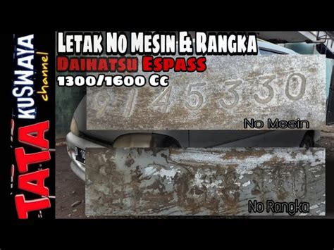 Letak Nomor Rangka Dan Nomor Mesin Daihatsu Zebra Pintermekanik